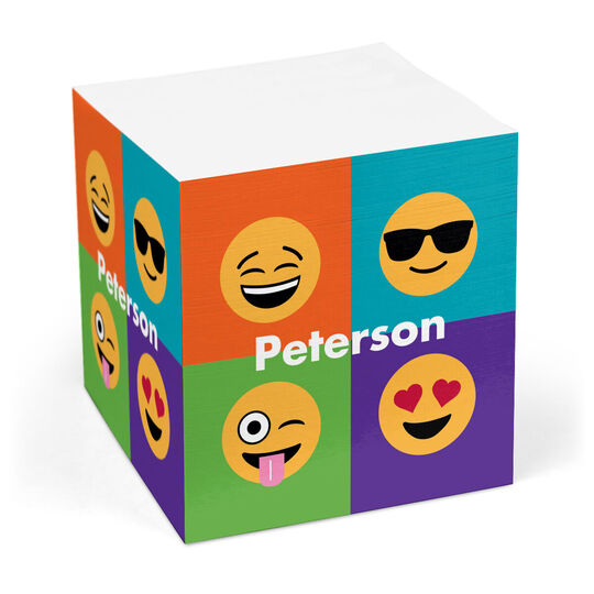 Bright Emoji Sticky Memo Cube